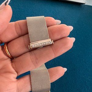 Authentic Tiffany Somerset Mesh Bracelet - Silver with Diamonds